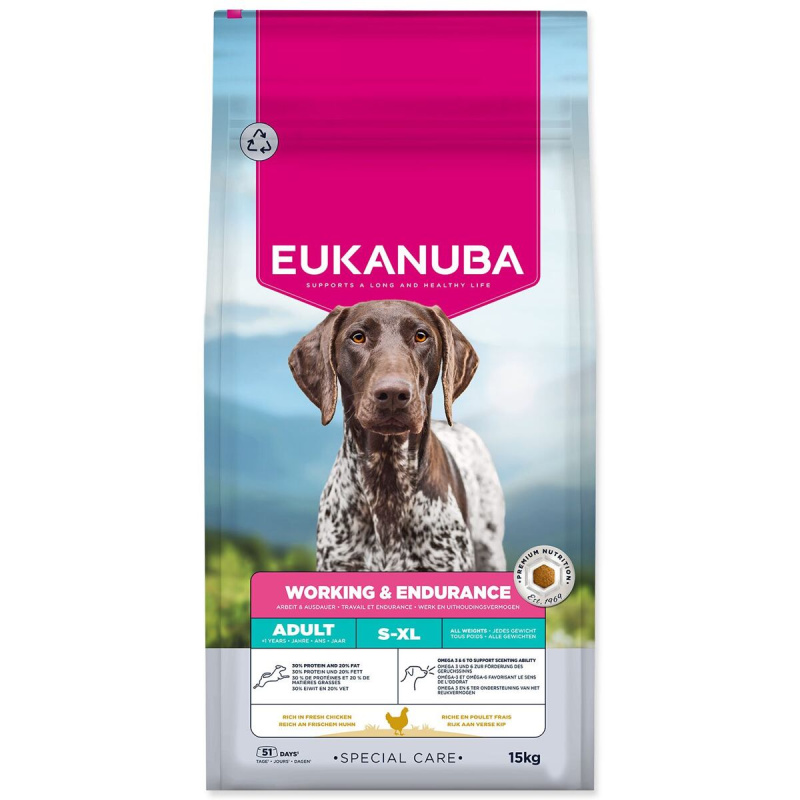 Krmivo EUKANUBA Special Care Adult Working a Endurance 15kg