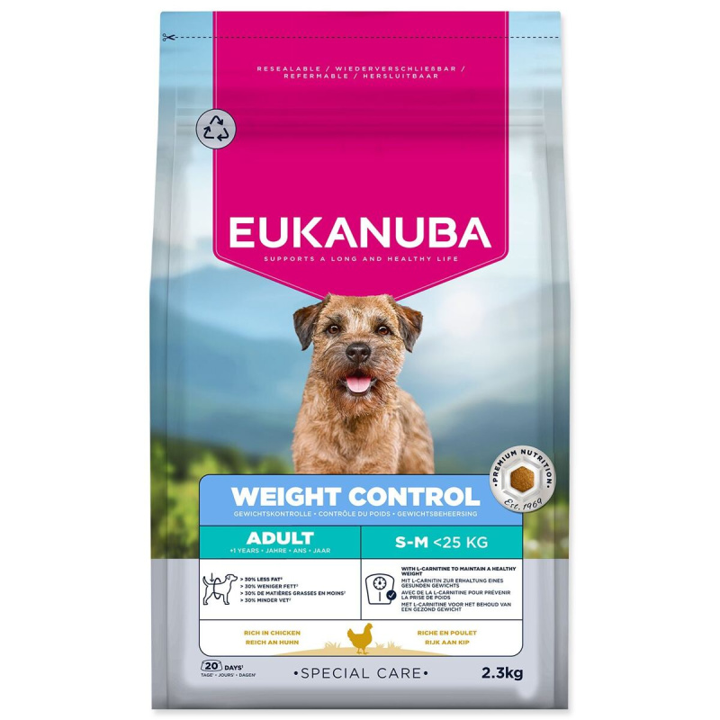 Krmivo EUKANUBA Special Care Adult Small a Medium Weight Control 2,3kg