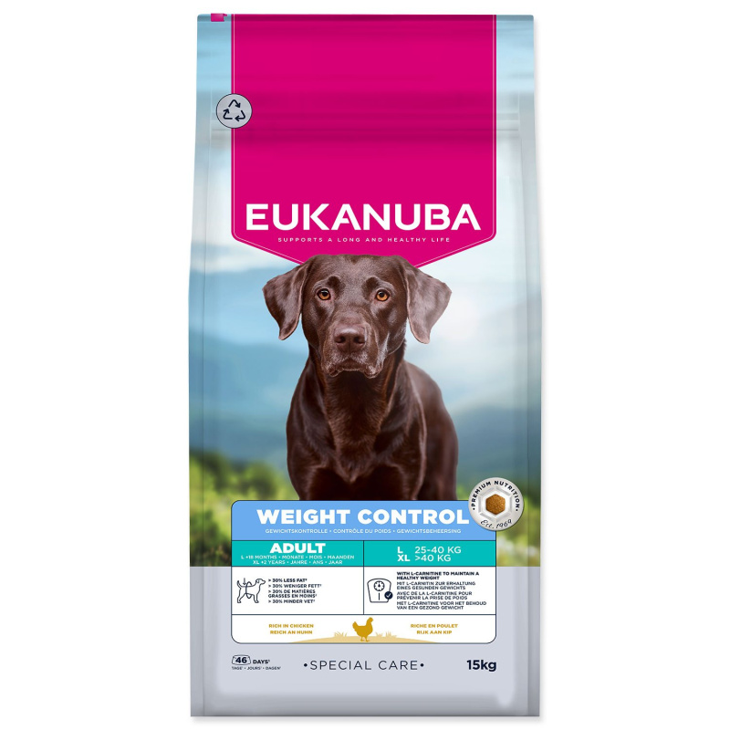 Krmivo EUKANUBA Special Care Adult Large Weight Control 15kg