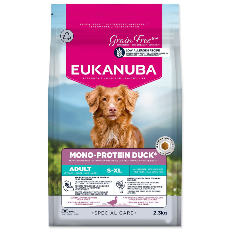 Krmivo EUKANUBA Special Care Adult Mono Protein Duck 2,3kg