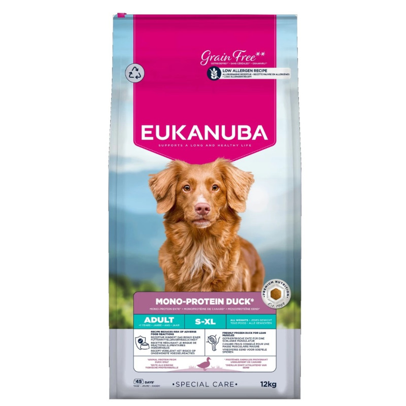 Krmivo EUKANUBA Special Care Adult Mono Protein Duck 12kg