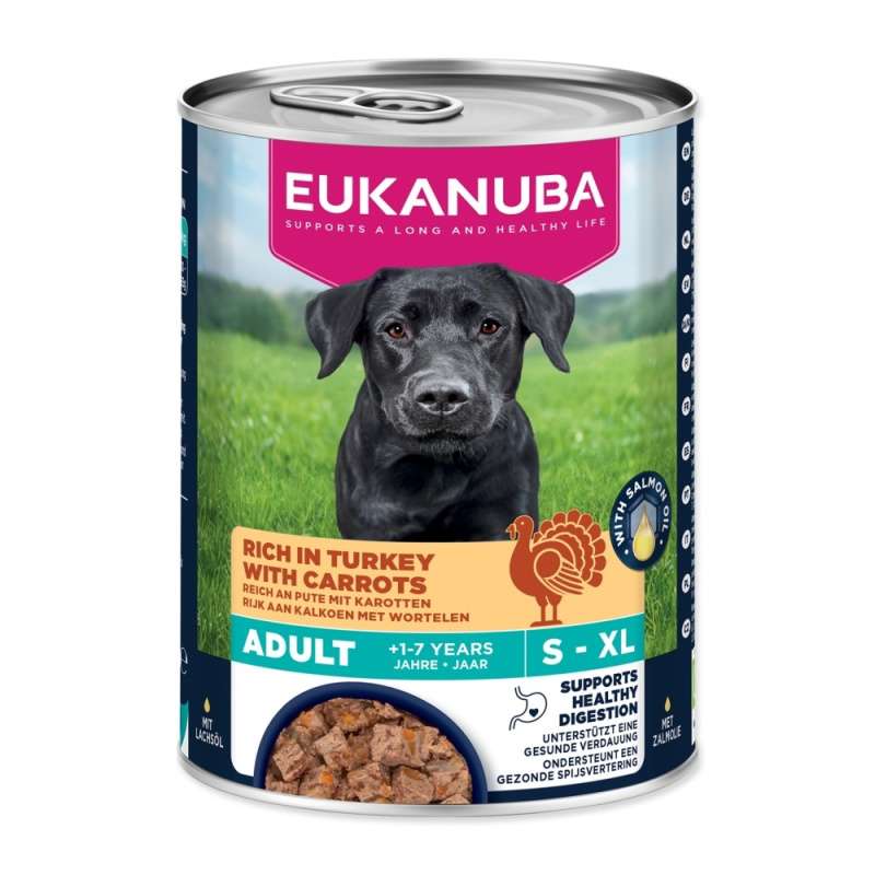 Konzerva EUKANUBA Adult bohatá na krůtí s mrkví 400 g