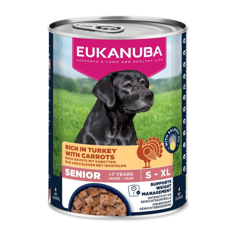Konzerva EUKANUBA Senior bohatá na krůtí s mrkví 400 g