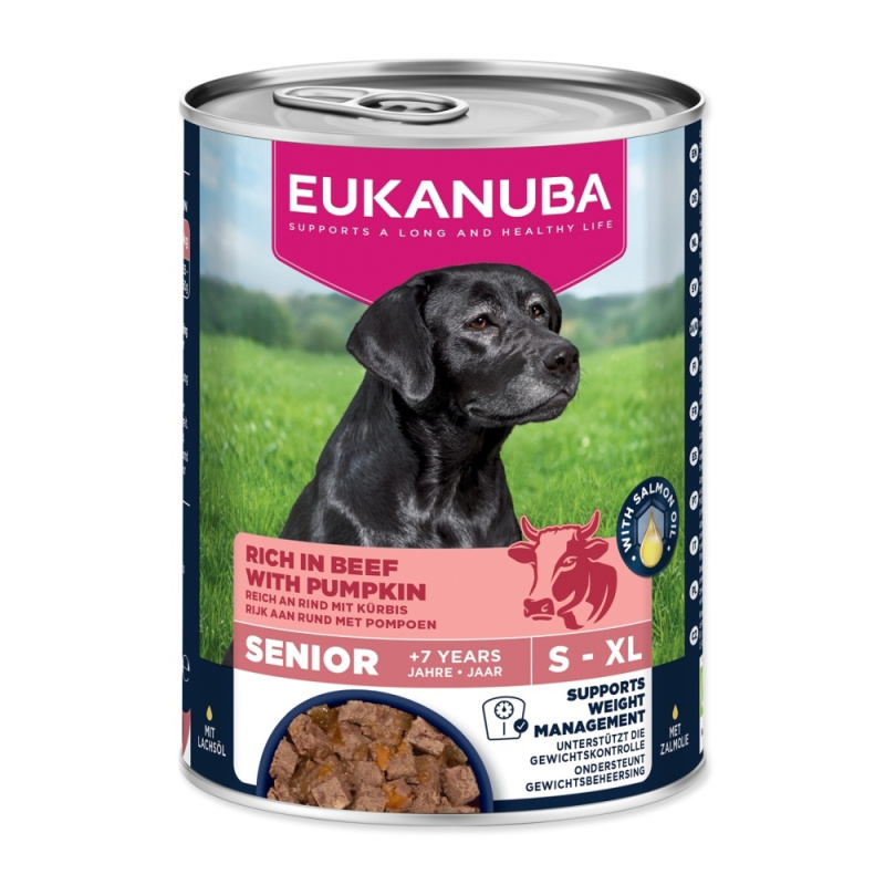 Konzerva EUKANUBA senior bohatá na hovězí s dýní 400 g