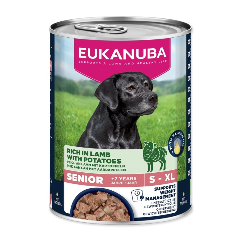 Konzerva EUKANUBA Senior bohatá na jehněčí s bramborami 400 g