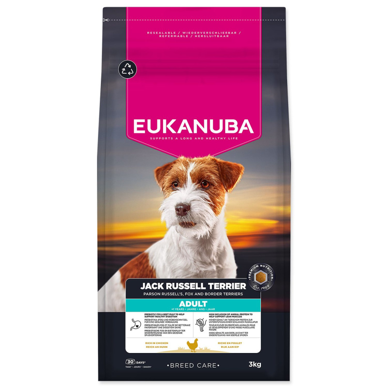 Krmivo Eukanuba Breed Care Adult chicken Jack Russell Terrier 3 kg