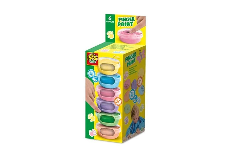 Prstové barvy pastelové - malé kalíšky 6 x 45ml