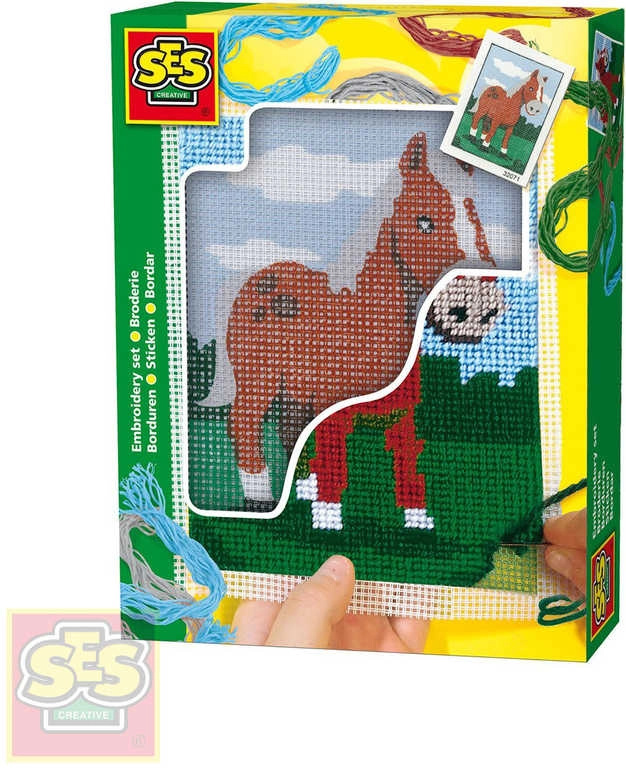 Vyšívání dečky kůň