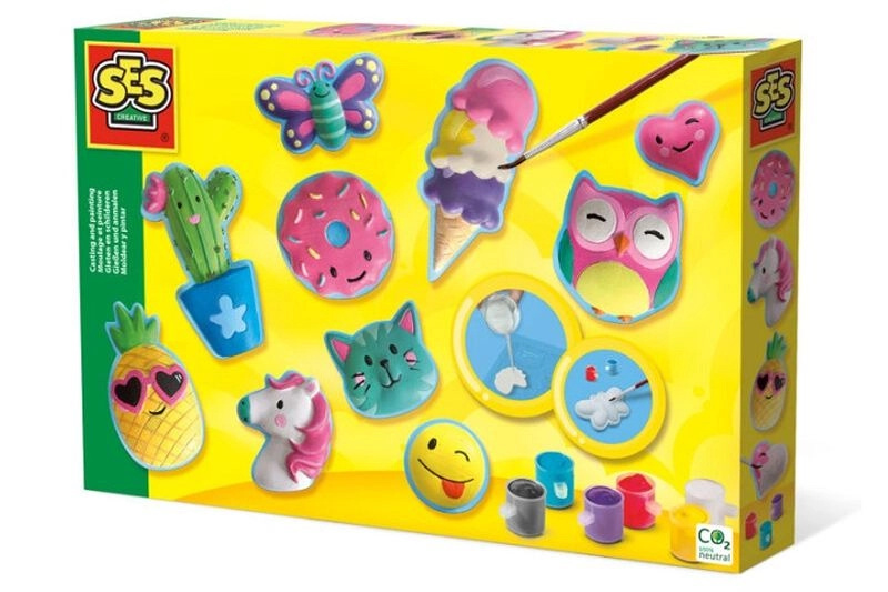 SES kreativní sada – sádrové odlitky veselé figurky