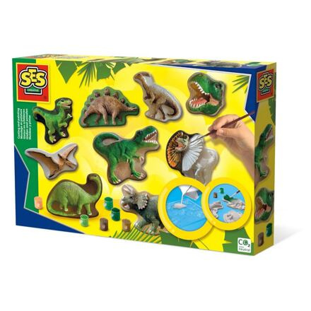 SES CREATIVE Odlévání a malování ze sádry set s formičkami dinosauři