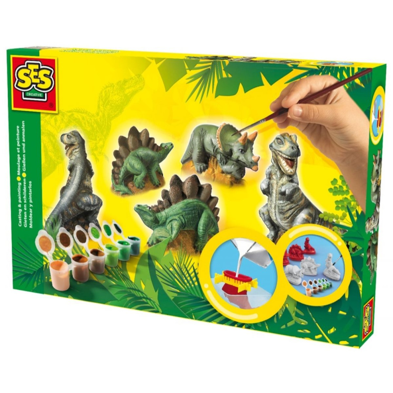 SES Sádrový trojkomplet - dinosauři