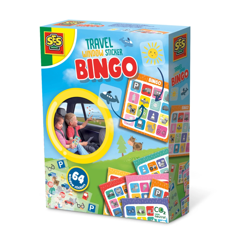 Cestovní hra - BINGO, lepení obrázků na okno auta