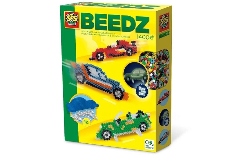Ses Creative Beedz zažehlovací korálky auta 1400 ks svítící ve tmě