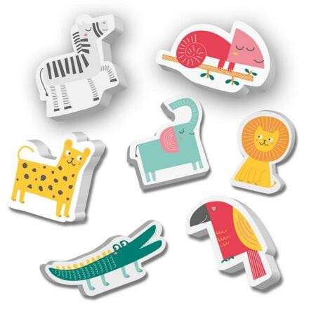 SES Creative Tiny Talents - Vodolepky safari zvířátka, 14 ks