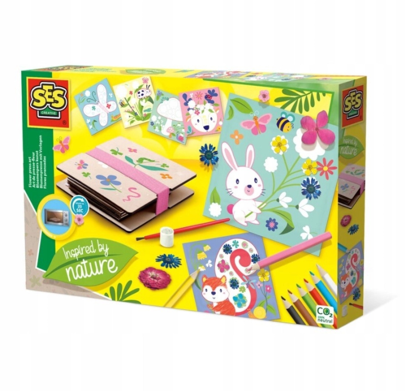 Kreativní sada s lisovanými květinami do mikrovlnky