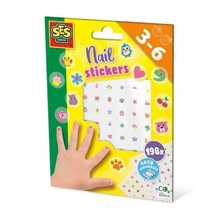 SES CREATIVE Nálepky na nehty 198ks kreativní set zdobení nehtů 14044