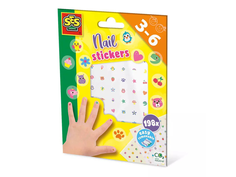 SES CREATIVE Nálepky na nehty 198ks kreativní set zdobení nehtů 14044