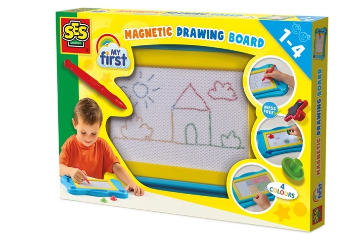 SES My first magnetická tabulka na kreslení se 4 barvami