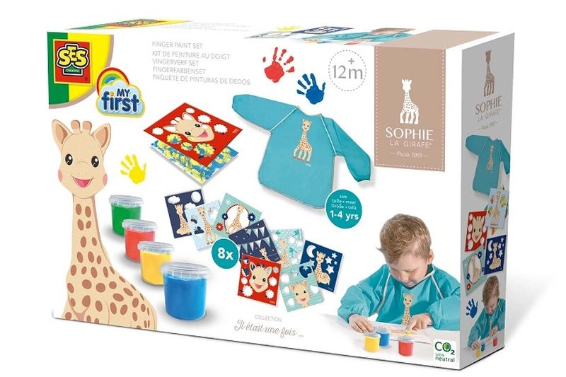 SES Kreativní sada malování prsty Žirafa Sophie