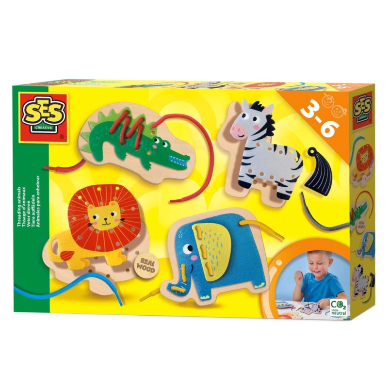 Kreativní navlékací sada Džungle se zvířátky
