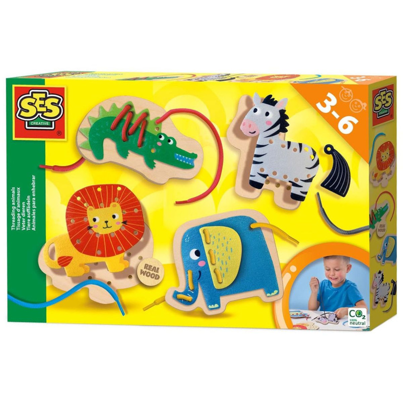 Kreativní navlékací sada Džungle se zvířátky