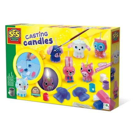 SES CREATIVE Výroba svíček třpytková zvířátka kreativní set v krabici