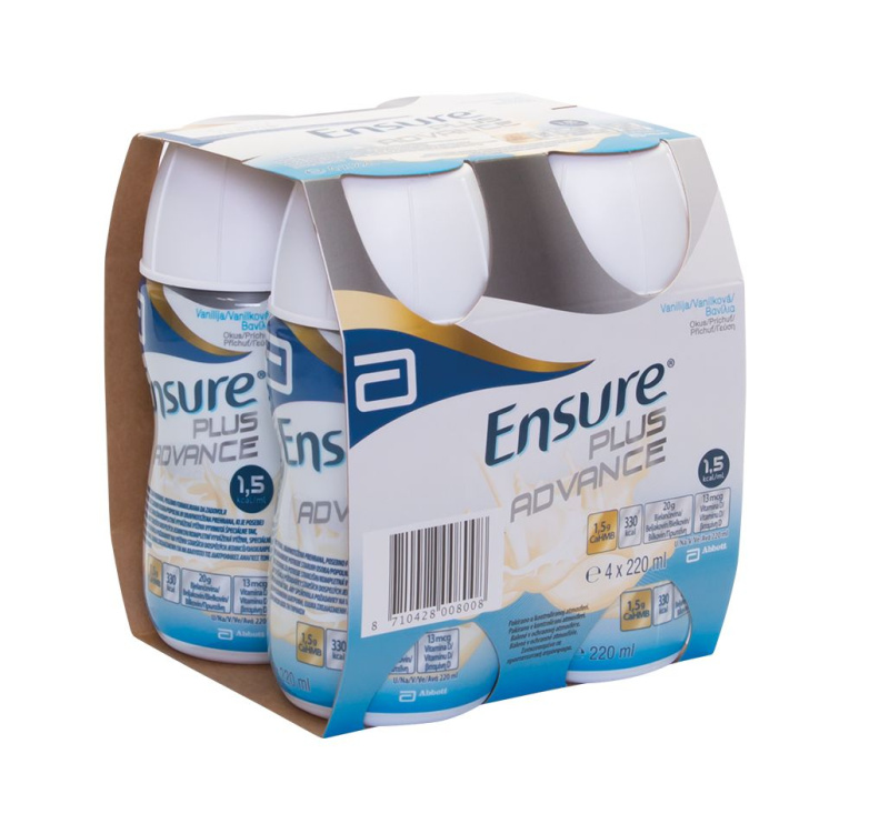 ENSURE PLUS Advance vanilková příchuť 4 x 220 ml