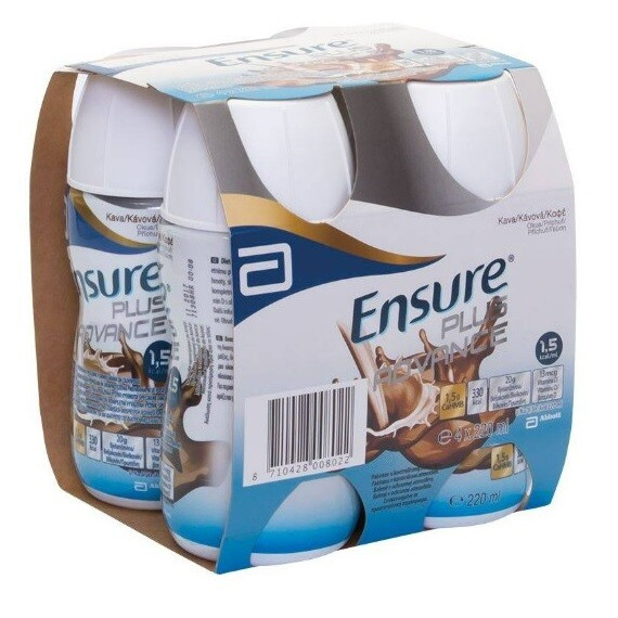 ENSURE PLUS Advance kávová příchuť 4 x 220 ml