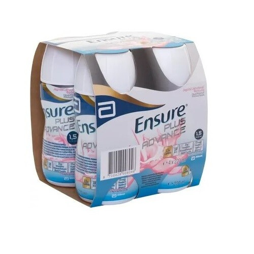 ENSURE PLUS Advance jahodová příchuť 4 x 220 ml