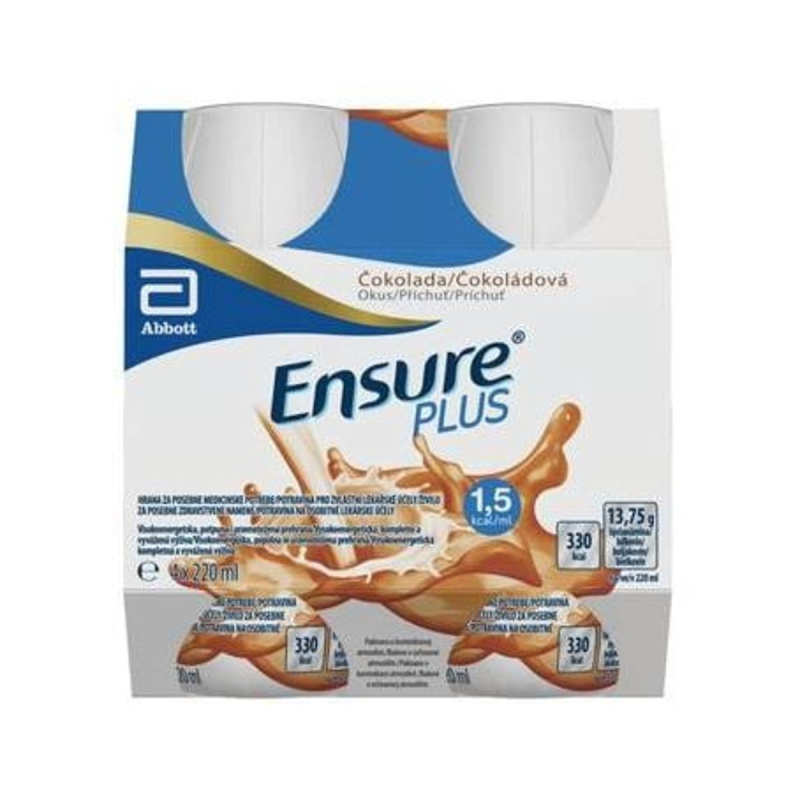 ENSURE PLUS ČOKOLÁDOVÁ PŘÍCHUŤ perorální roztok 4X220ML