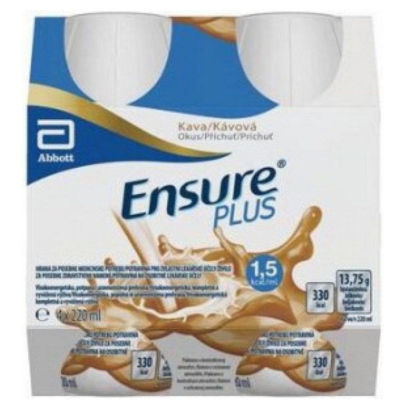 ENSURE PLUS KÁVOVÁ PŘÍCHUŤ perorální roztok 4X220ML