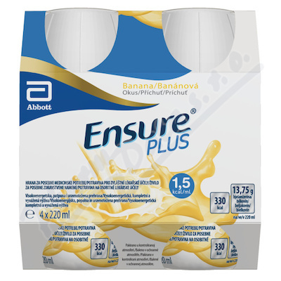 ENSURE PLUS BANÁNOVÁ PŘÍCHUŤ perorální roztok 4X220ML