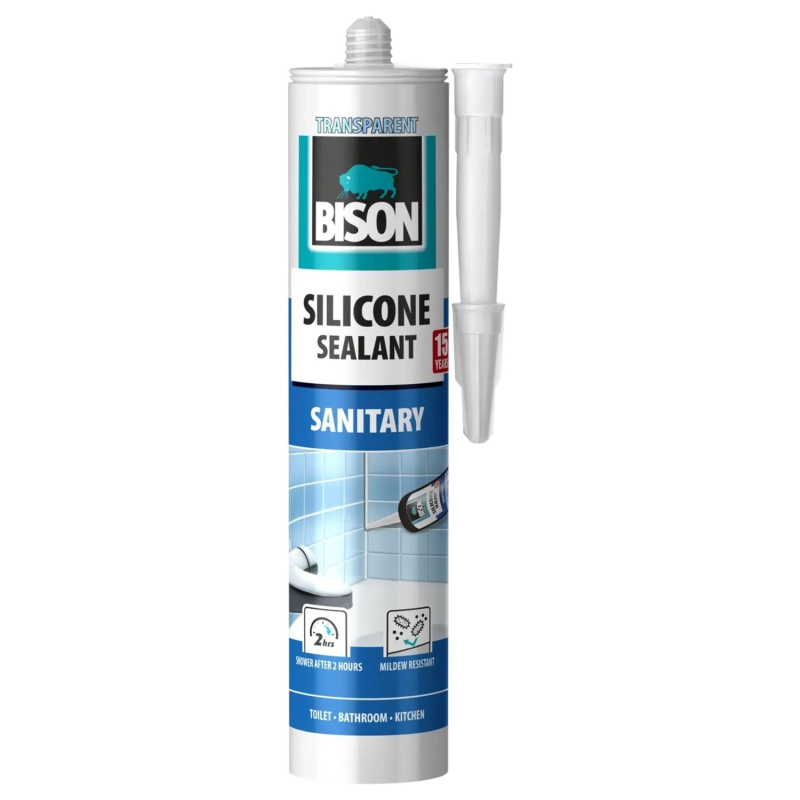 BISON Sanitární silikon čirý, 280 ml