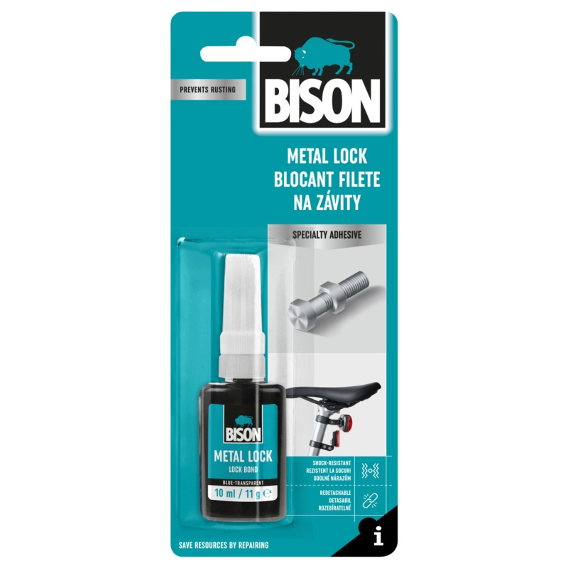BISON Lepidlo na šrouby METAL LOCK 10 ml