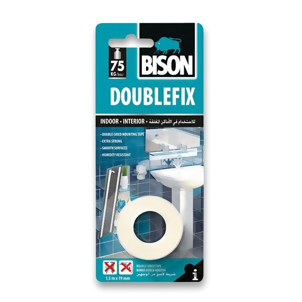 Oboustranná lepicí páska Bison Double fix 19 mm x 1,5 m Bison