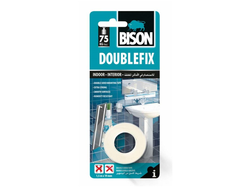Oboustranná lepicí páska Bison Double fix 19 mm x 1,5 m Bison