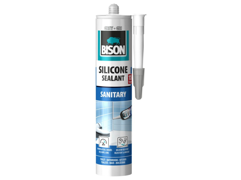 Silikon sanitární Bison 280 ml šedý