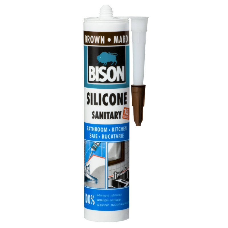BISON Silikon sanitární SILICONE SANITARY hnědý, 280 ml