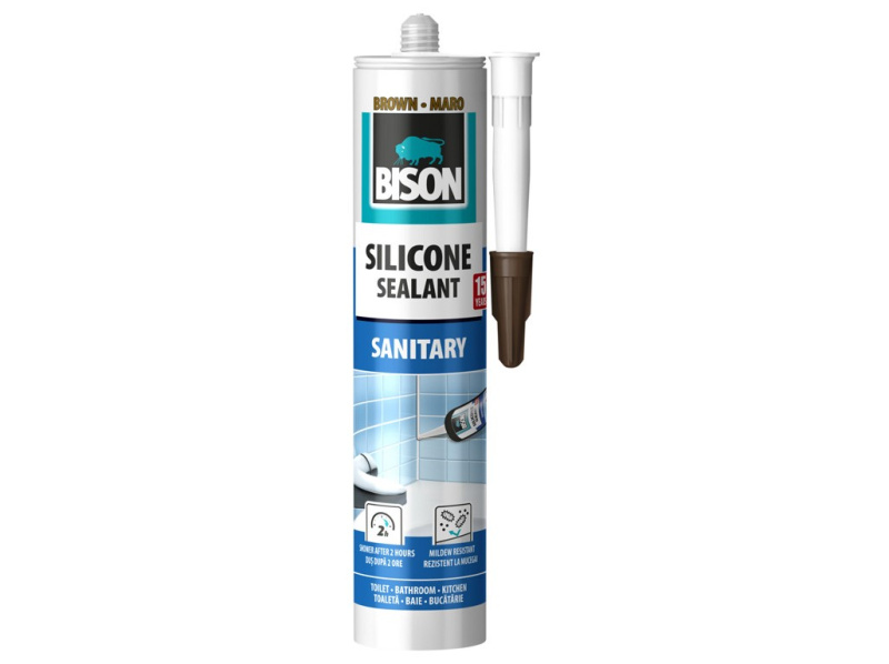 Silikon sanitární Bison 280 ml hnědý