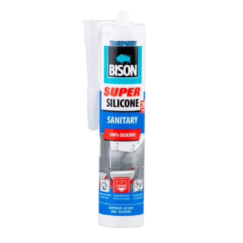 BISON Sanitární silikon SUPER čirý, 280 ml