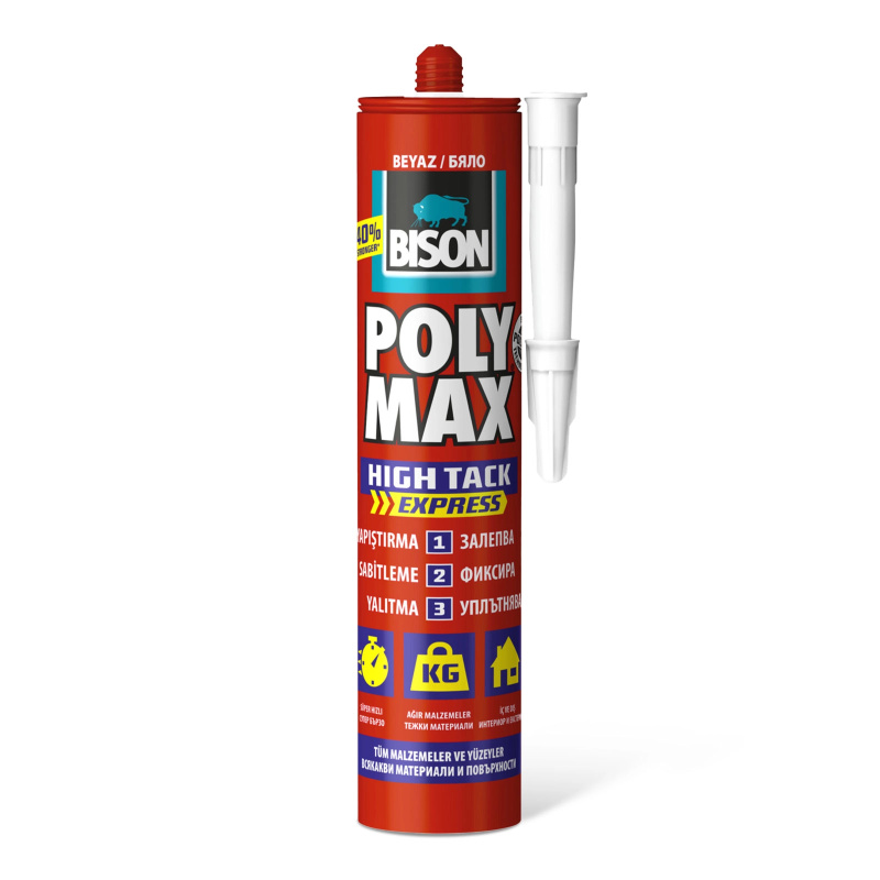 BISON Poly Max univerzální tmel a lepidlo SM Polymer 425 g