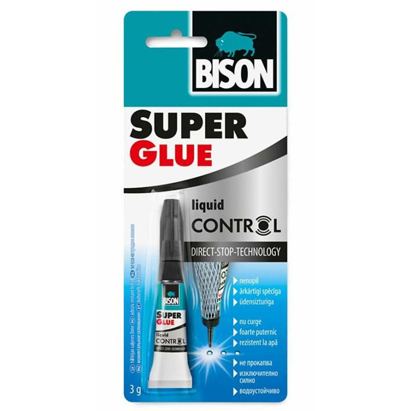 Vteřinové lepidlo Bison Super Glue Control 3 g Bison