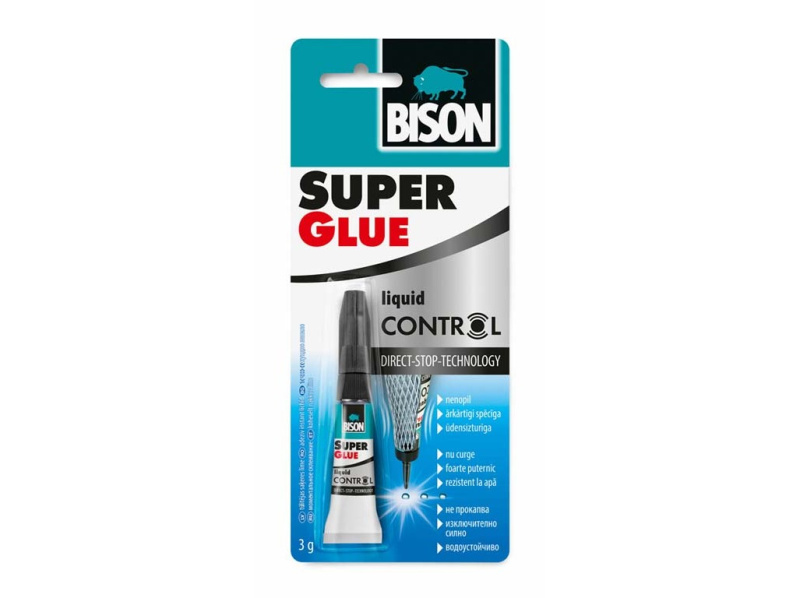 Vteřinové lepidlo Bison Super Glue Control 3 g Bison