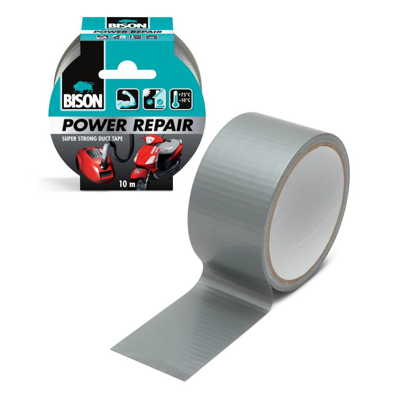 BISON univerzální lepicí páska Power Repair Grey Roll 10 m Multi Language