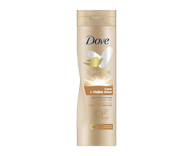 Dove Body Love samoopalovací mléko na tělo odstín Light to Medium 250 ml