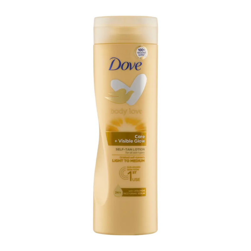 Dove Body Love samoopalovací mléko na tělo odstín Light to Medium 250 ml