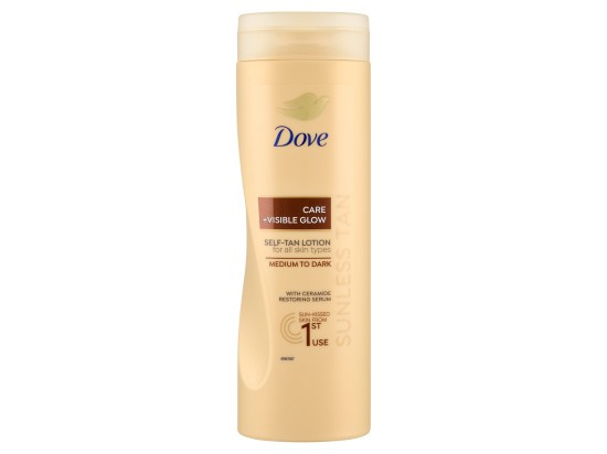 Dove Care&Glow Sunless Tan samoopalovací mléko odstín Dark 400 ml