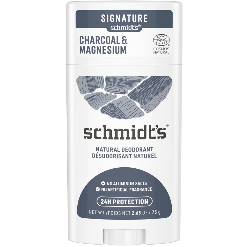 Schmidt's Signature aktivní uhlí a hořčík tuhý deodorant