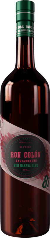 Ron Colón Salvadoreño Red Banana Oleo 40,5% 0,7l