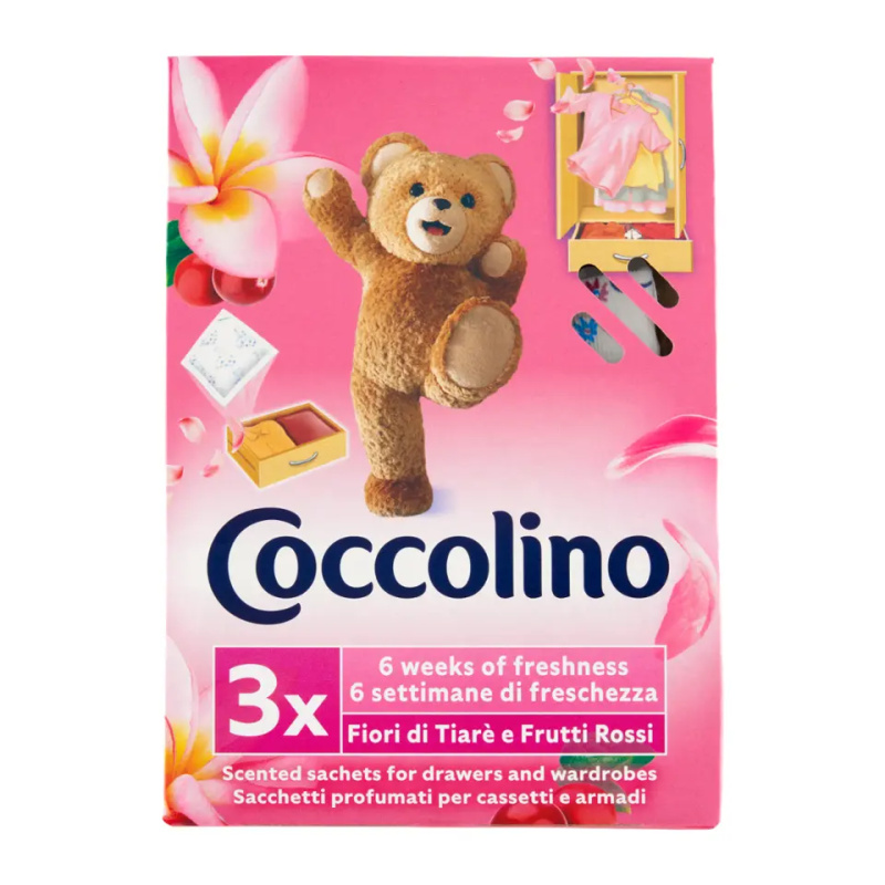 Coccolino vonné sáčky fiori di tiaré e Frutti Rossi 3ks